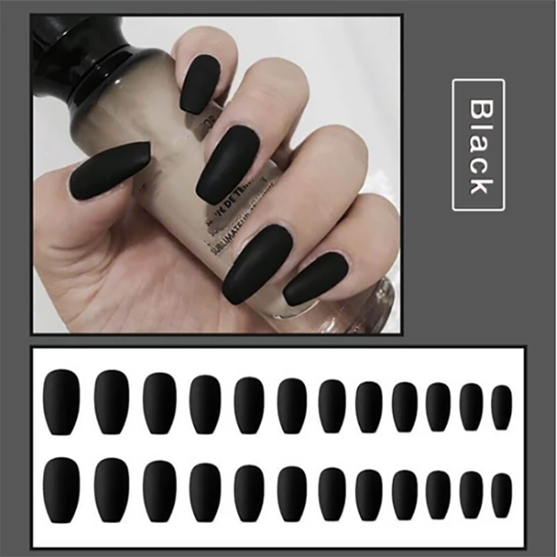 Reusable matte manicure fake nails