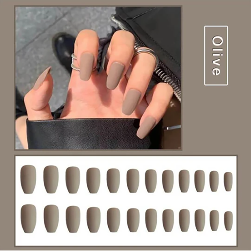 Reusable matte manicure fake nails