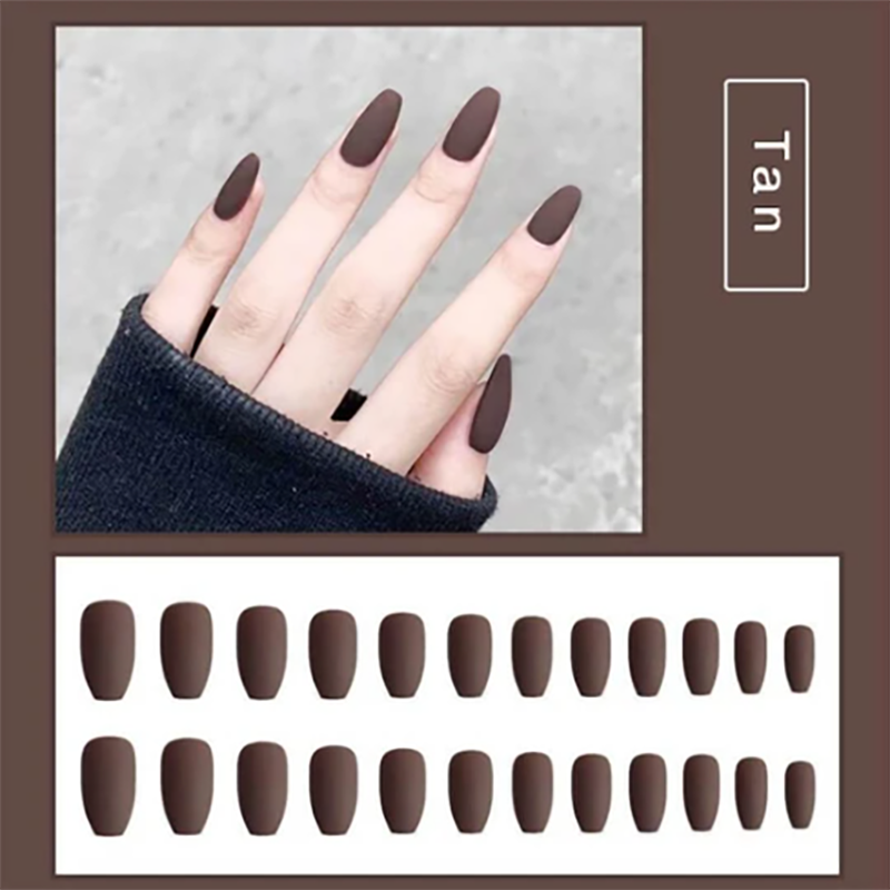 Reusable matte manicure fake nails