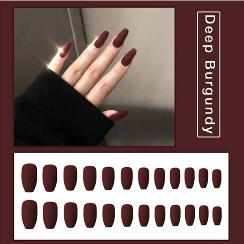 Reusable matte manicure fake nails