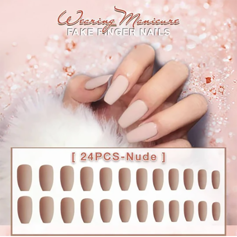 Reusable matte manicure fake nails