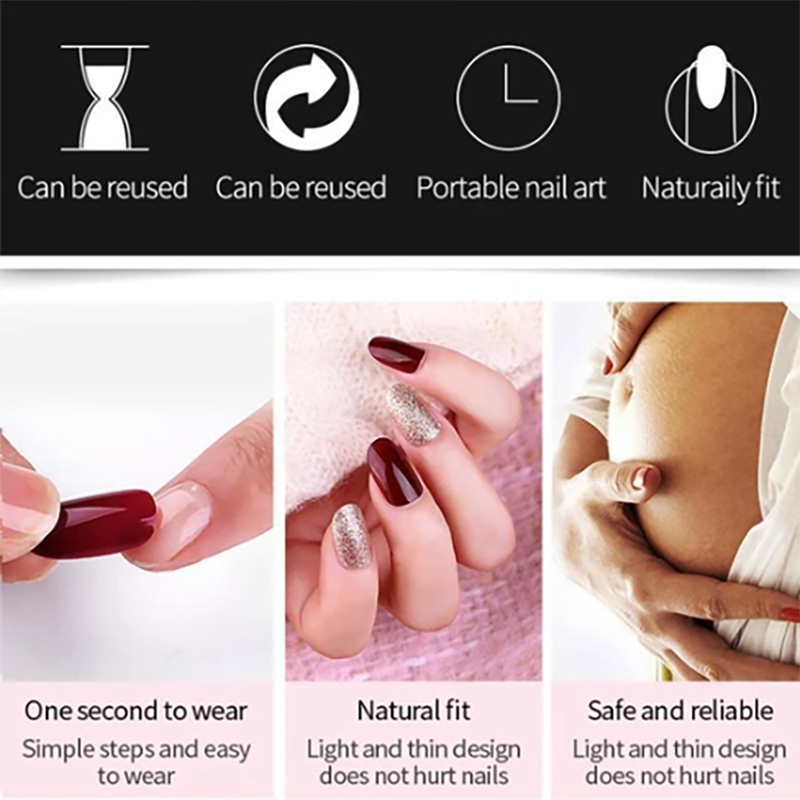 Reusable matte manicure fake nails