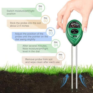 2 pcs Plant Soil Meter 3 in 1